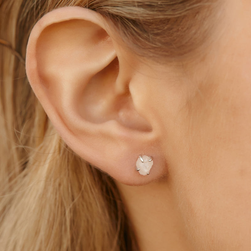 Raw Gemstone Stud Earrings 9