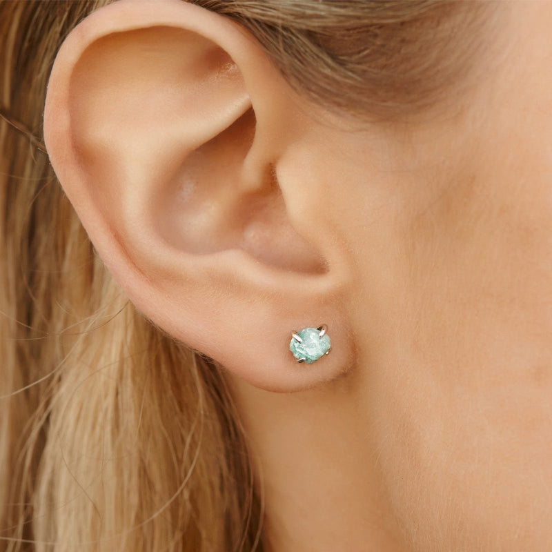 Raw Gemstone Stud Earrings 15