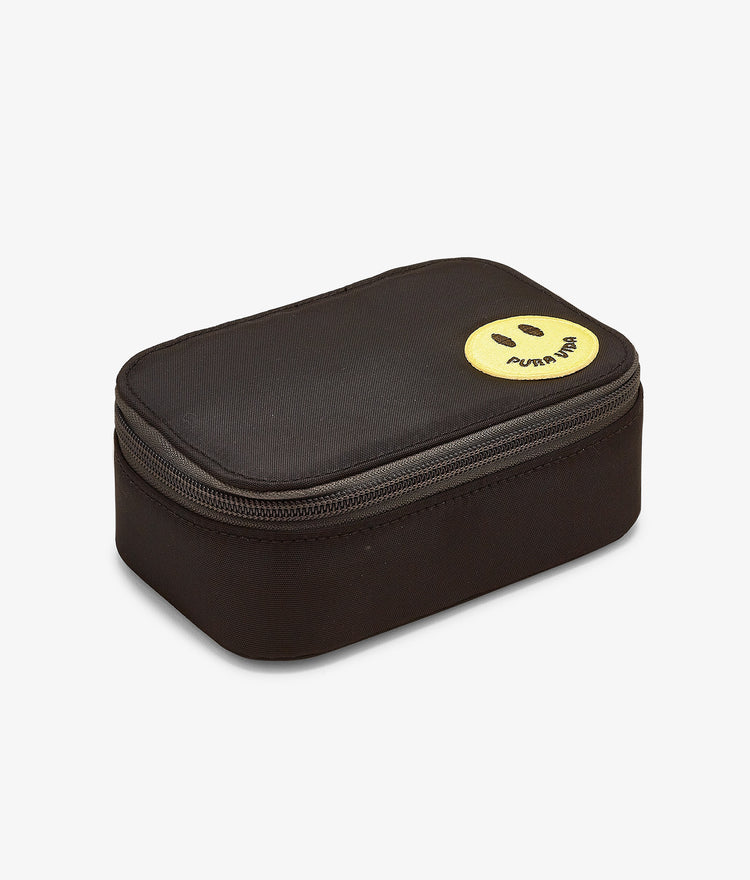 Black Smiley Face Jewelry Case