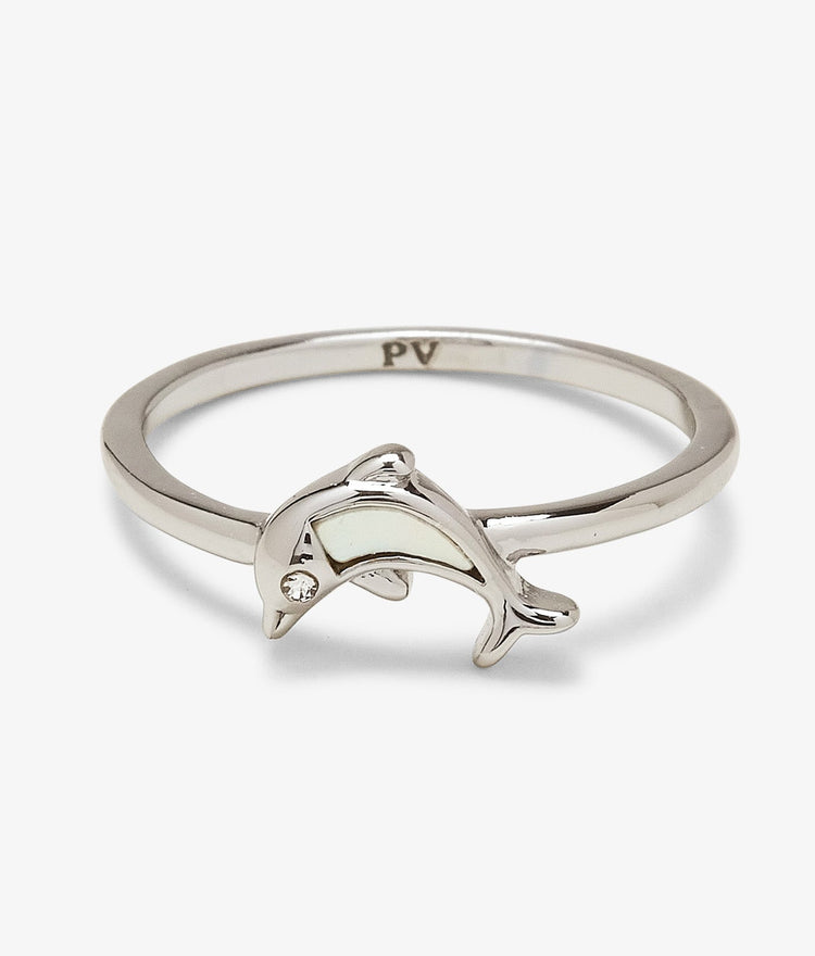 Mother of Pearl Dolphin Ring
