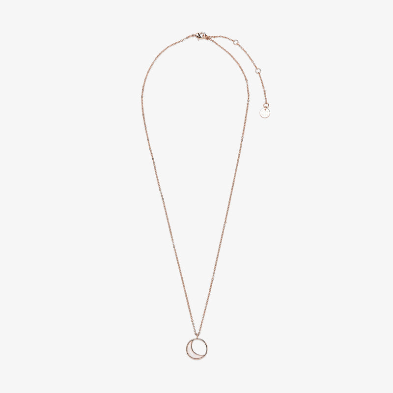 Opal Crescent Charm Necklace 4