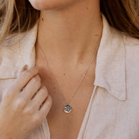 Crystal Wave Coin Necklace Gallery Thumbnail
