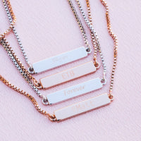 Engravable Bar Necklace Gallery Thumbnail