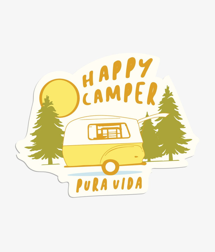 PV Happy Camper Sticker