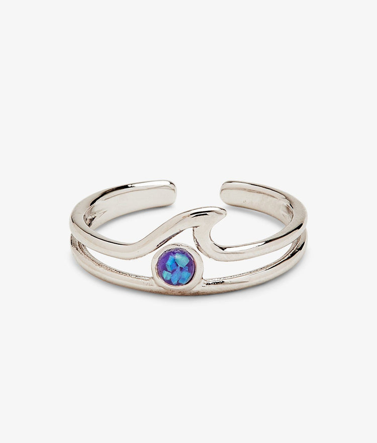 Opal Wave Toe Ring