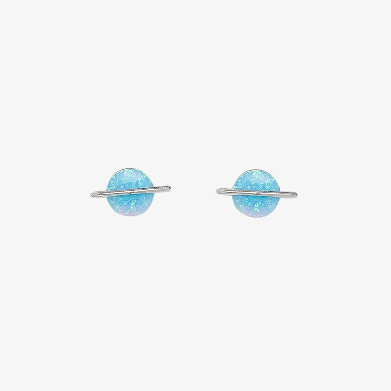 Opal Saturn Stud Earrings 3