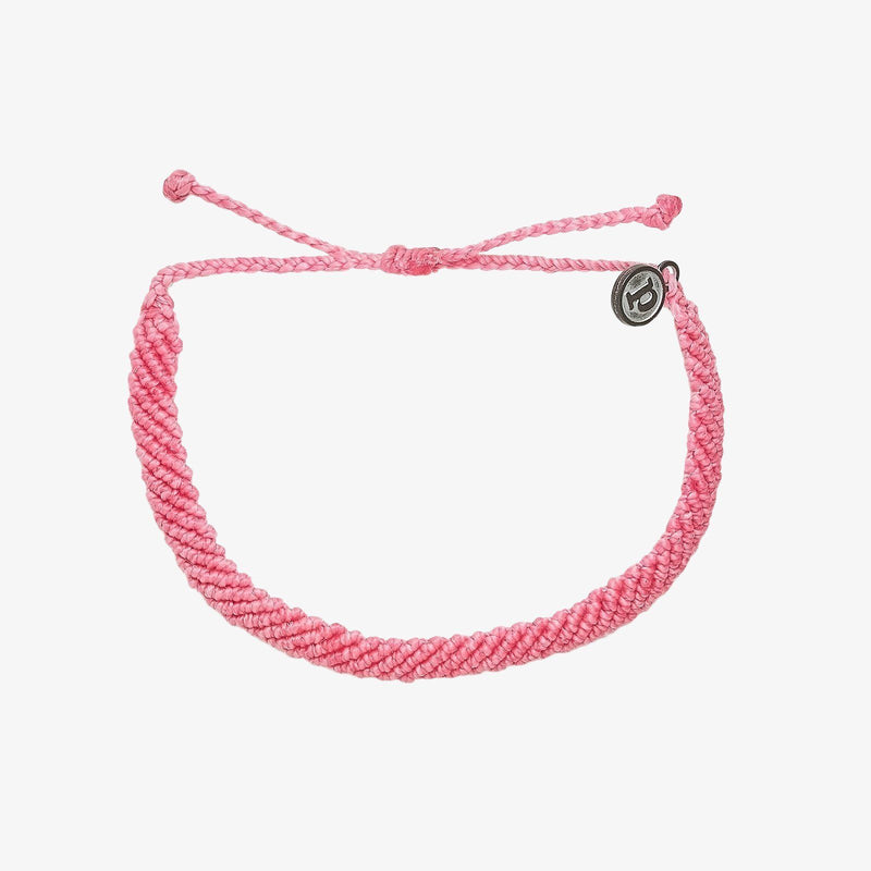 Pink Half Flat Woven Bracelet 1