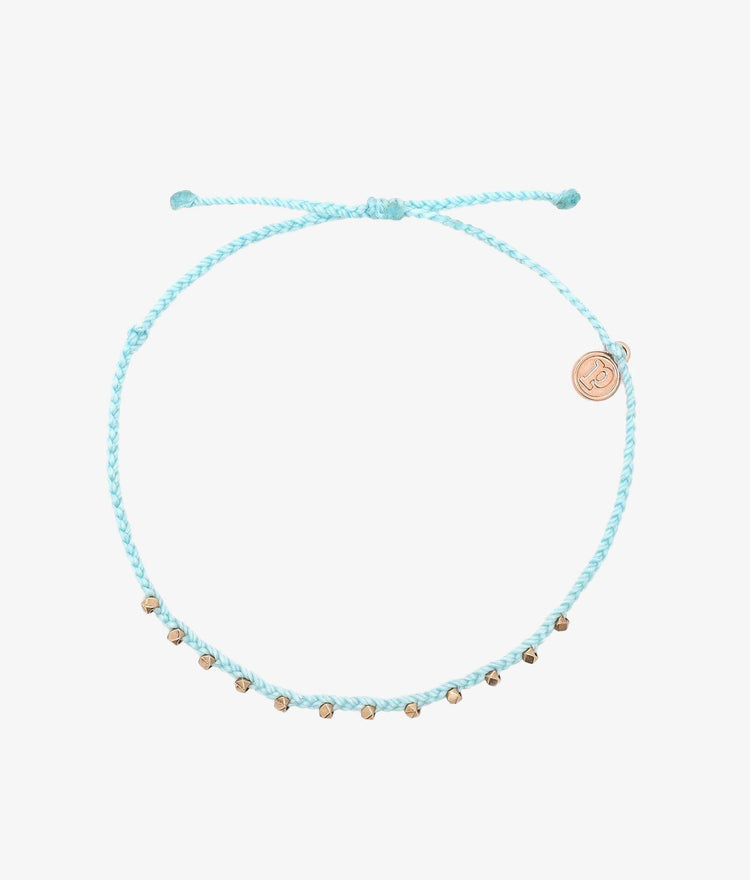 Rose Gold Stitched Beaded Anklet