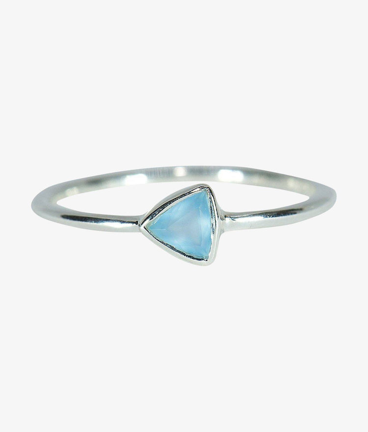 Triangle Chalcedony Ring
